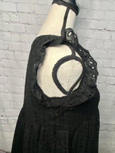 Load image into Gallery viewer, Eyelet To Be Subtle Black Dress