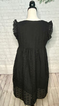 Load image into Gallery viewer, Eyelet To Be Subtle Black Dress