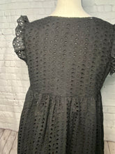Load image into Gallery viewer, Eyelet To Be Subtle Black Dress