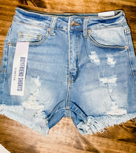 Load image into Gallery viewer, Kayla Distressed Denim Shorts