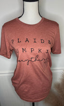 Load image into Gallery viewer, Plaid & Pumpkin Everything T-Shirt
