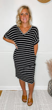 Load image into Gallery viewer, Stripes and Lattes Dress