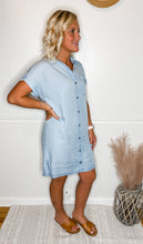 Load image into Gallery viewer, Back To Basics Chambray Dress