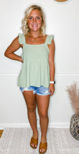 Load image into Gallery viewer, Simple And Sweet Ruffle Strap Top