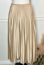 Load image into Gallery viewer, Champagne Please Pleated Midi Skirt