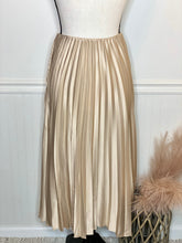 Load image into Gallery viewer, Champagne Please Pleated Midi Skirt