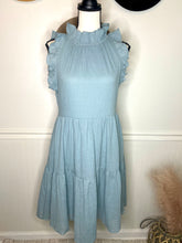 Load image into Gallery viewer, Bella Blue Ruffle Dress With Pockets