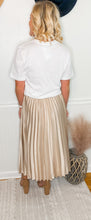 Load image into Gallery viewer, Champagne Please Pleated Midi Skirt