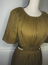 Load image into Gallery viewer, Olive Vibes Cutout Midi Dress