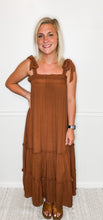 Load image into Gallery viewer, Fall Feelings Bow Tie Shoulder Dress