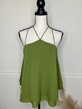 Load image into Gallery viewer, Harper Green Cross Layered Top
