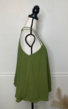 Load image into Gallery viewer, Harper Green Cross Layered Top