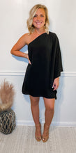 Load image into Gallery viewer, Little Black One Shoulder Dress
