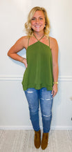 Load image into Gallery viewer, Harper Green Cross Layered Top