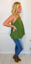Load image into Gallery viewer, Harper Green Cross Layered Top