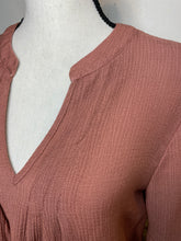 Load image into Gallery viewer, Work Life Brick V Neck Top