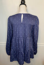 Load image into Gallery viewer, Denim Feels Dot Tiered Top