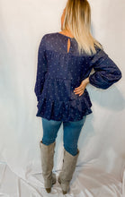 Load image into Gallery viewer, Denim Feels Dot Tiered Top