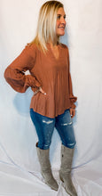 Load image into Gallery viewer, Work Life Brick V Neck Top