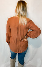 Load image into Gallery viewer, Work Life Brick V Neck Top