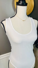Load image into Gallery viewer, Feeling Fine White Bodysuit Tank