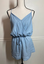 Load image into Gallery viewer, Dolly Chambray Twist Back Romper