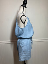 Load image into Gallery viewer, Dolly Chambray Twist Back Romper
