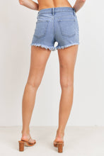 Load image into Gallery viewer, It's All About The Fray Mid Rise Denim Shorts