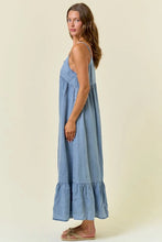 Load image into Gallery viewer, A Little Bit Country Denim Midi Dress
