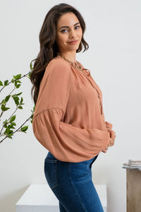Rustic Feels Button Front Top