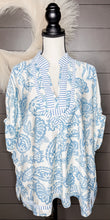 Load image into Gallery viewer, Savannah Blue Paisley Top
