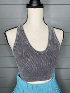 Ribbed Cropped Bralette Tank