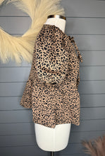 Load image into Gallery viewer, Wild For Bows Leopard Print Tie Front Top
