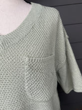 Load image into Gallery viewer, Sage All The Way Short Sleeve Sweater
