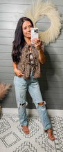 Load image into Gallery viewer, Wild For Bows Leopard Print Tie Front Top
