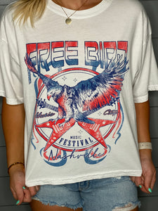 Let Freedom Ring Freeboard Long Cropped Tee