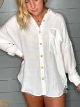 Load image into Gallery viewer, All About Me White Button Shirt
