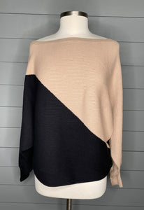 Geometric Color Block Sweater