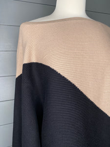 Geometric Color Block Sweater