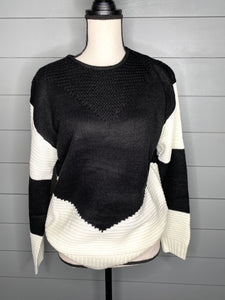 Classic Black And White Sweater