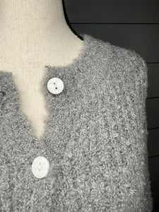 Textured Sweater Button Front Cardigan