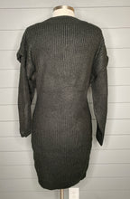 Load image into Gallery viewer, Cozy And Warm Black Sweater Dress
