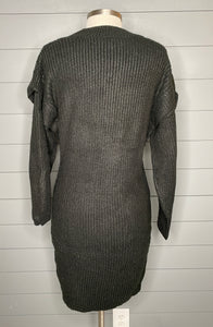 Cozy And Warm Black Sweater Dress
