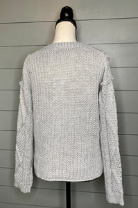 Cable Knit Grey Sweater