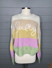 Load image into Gallery viewer, Salty Striped Embroidered Sweater
