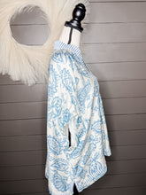 Load image into Gallery viewer, Savannah Blue Paisley Top
