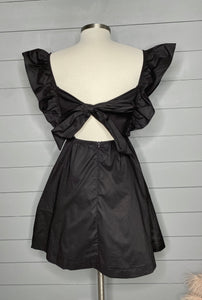 Madison Black Ruffle Dress