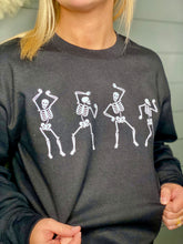 Load image into Gallery viewer, Dancing Skeletons Halloween Sweatshirt
