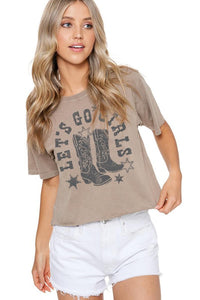 Let's Go Girls Cropped Tee