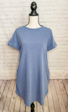 Load image into Gallery viewer, Blue Skies T-Shirt Dress With Pockets
